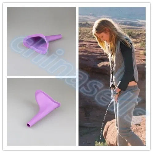 Women Urinal Travel kit tool Outdoor Camping Soft Silicone Urination Device patient Stand Up Pee Female Urinal Toilet - Eloy Royal