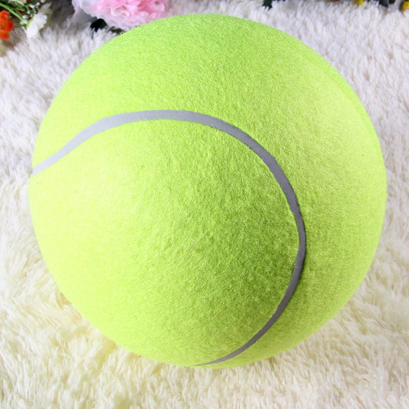 9.5'Giant Tennis Ball For Dog Chew Toy Big Inflatable Tennis Ball Pet Dog Interactive Toys Pet Supplies Outdoor Cricket Dog Toy - Eloy Royal