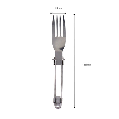 YOUGLE Outdoor Stainless Steel Folded Fork Spoon Knife Picnic Camping  Dinnerware Tableware - Eloy Royal