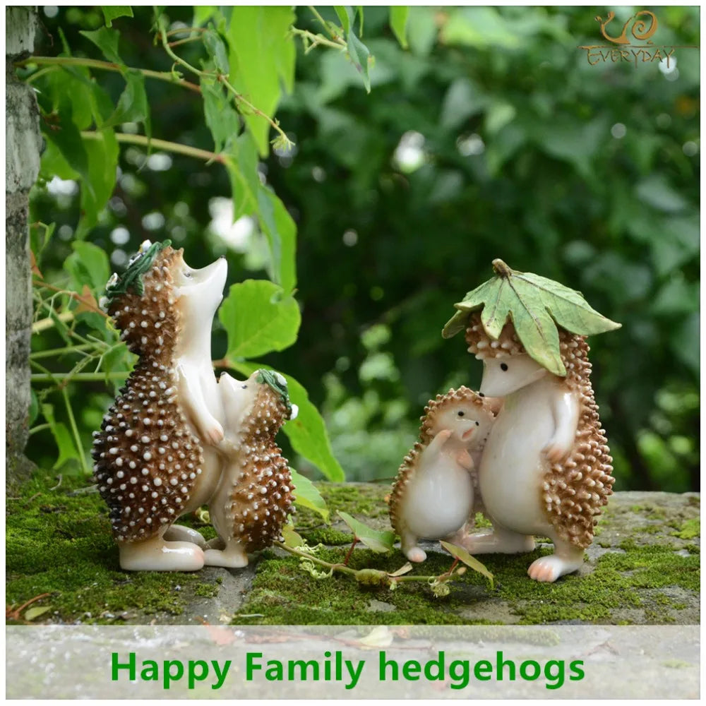 Creative Simulated Hedgehog Models Cute Animal Figurine Children Kids Toys Mini Fairy Garden Gnome Moss Decoration Home Decor - Eloy Royal