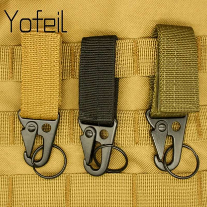 1PC  Carabiner High Strength Nylon Key Hook MOLLE Webbing Buckle Hanging System Belt Buckle Hanging Camping Hiking Accessories