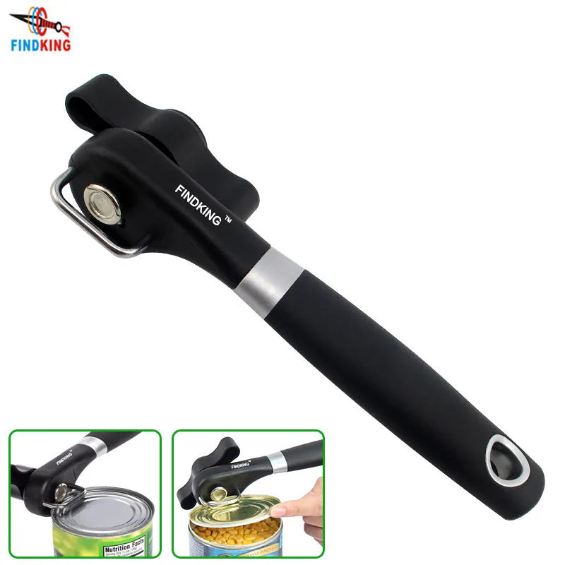 FINDKING Kitchen Cans Opener Stainless Steel Professional Gadgets Manual Can Opener Side Cut Manual Can Opener Camping - Eloy Royal