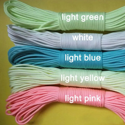 6 Meters Camping Rope Survival Luminous Camping Cord Hiking Climbing Ropes 550LB Glow Cord Survival Lanyard Camping Corde - Eloy Royal