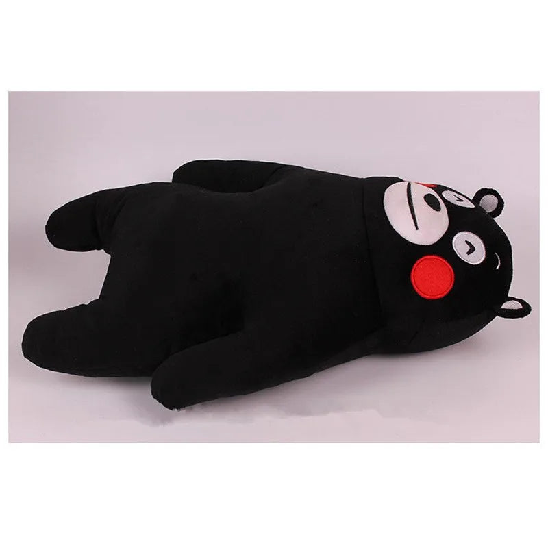 50CM Anime Japan Mascot Kumamon Bear Plush Pillow Adorable Doll 2Styles Cartoon Black Bear Soft Stuffed Animal Toys For Children - Eloy Royal