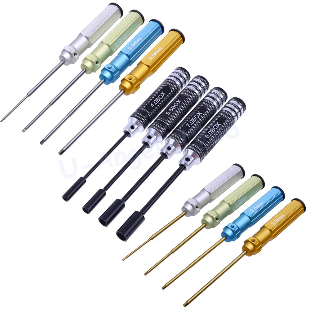 RC Tools 4 pcs hex screw driver set titanium plating hardened 1.5 2.0 2.5 3.0mm screwdriver For RC helicopter Boat Car toys - Eloy Royal