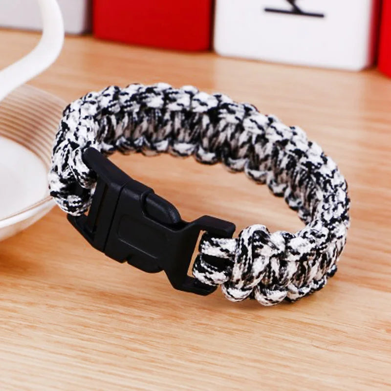 Men's New Survival Paracord Bracelet For Men Outdoor Camping Hiking Buckle Wristband Women Rope Bracelet Male Jewelry - Eloy Royal