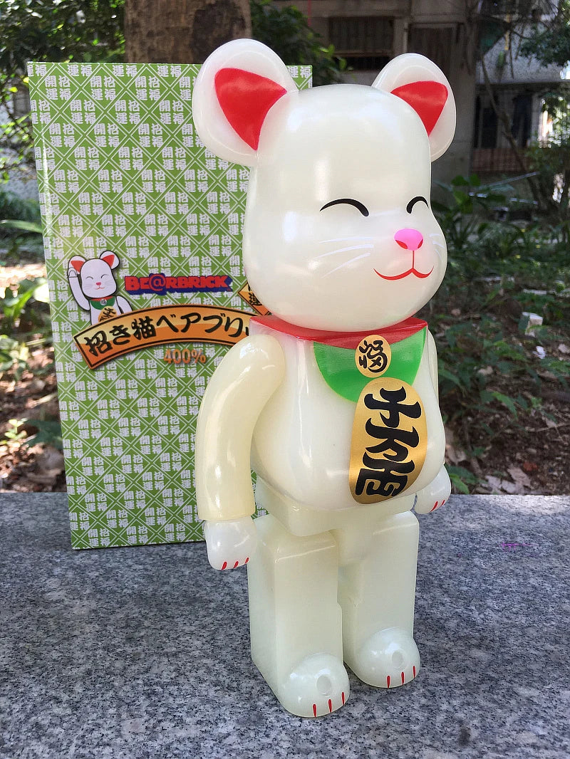 Hot Selling Vinyl Doll Bearbricks 400% 28CM Luminous Fortune Cat PVC Vinyl Art Figure Fashion Toys - Eloy Royal