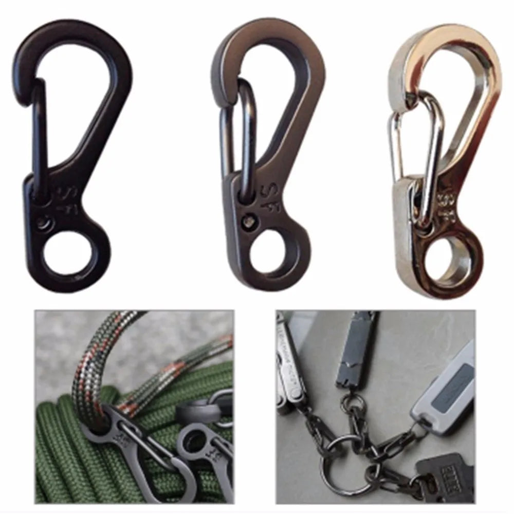 10 Pcs Camping Equipment Survival EDC Paracord Carabiner Snap SF Spring Clip Hiking Hook Backpack Tactical Buckle Camp Kit - Eloy Royal