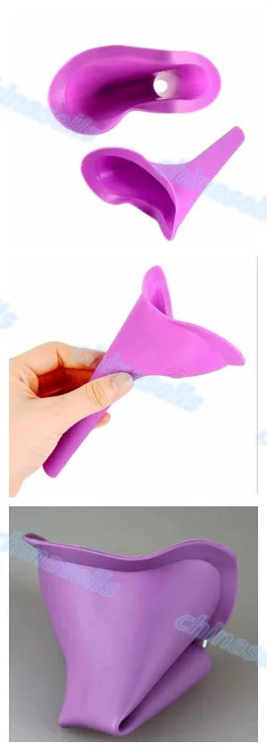 Women Urinal Travel kit tool Outdoor Camping Soft Silicone Urination Device patient Stand Up Pee Female Urinal Toilet - Eloy Royal