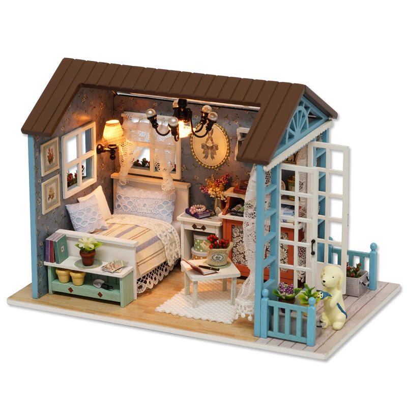 New Year Christmas Gifts Doll House DIY Miniature Dollhouse Toy Furnitures CasaDolls Houses Toys For Childred Birthday GiftsZ007 - Eloy Royal