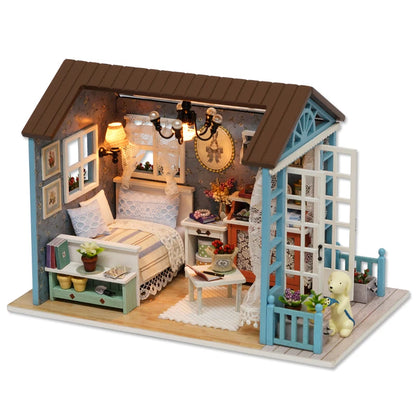 New Year Christmas Gifts Doll House DIY Miniature Dollhouse Toy Furnitures CasaDolls Houses Toys For Childred Birthday GiftsZ007 - Eloy Royal