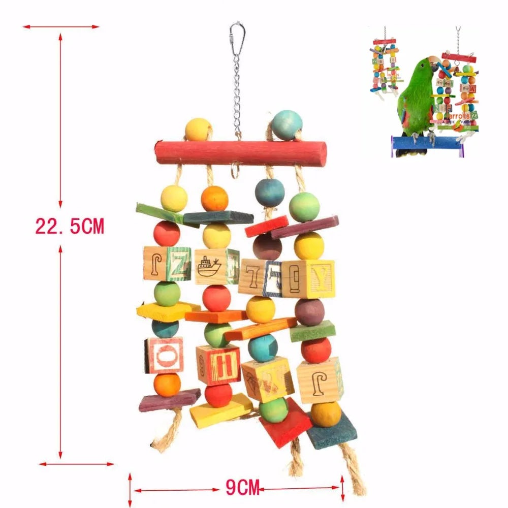 Parrot Swing Cage Toy Parakeet Cockatiel Budgie Lovebird Woodens Parrots Swings Toys - Eloy Royal