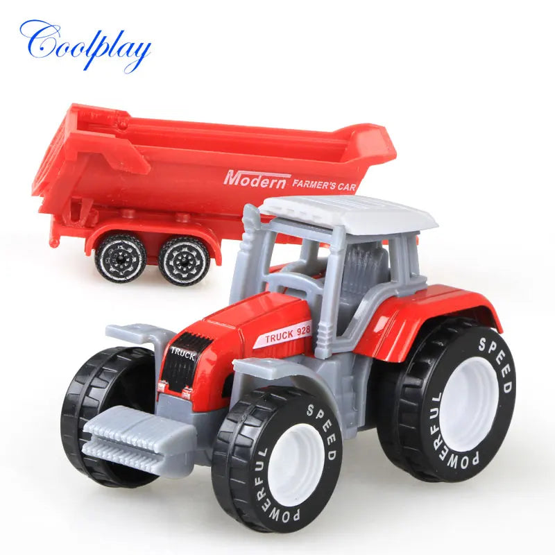 Die-cast Farm Vehicles Mini Car Model Engineering Car Model Tractor Engineering Car Tractor Toys Model for Kids Xmas Gift - Eloy Royal