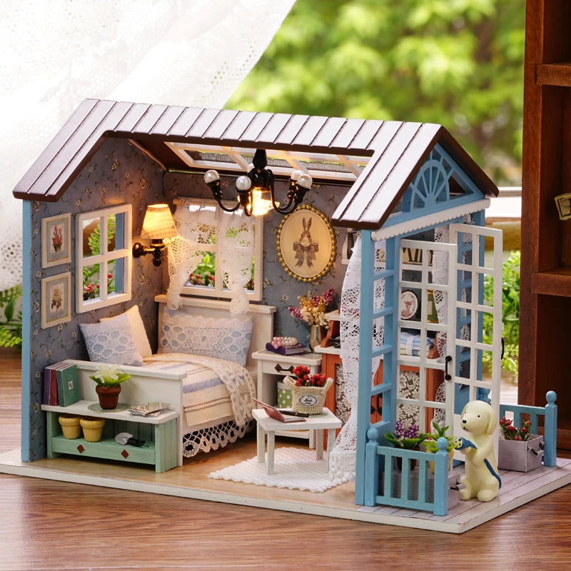 New Year Christmas Gifts Doll House DIY Miniature Dollhouse Toy Furnitures CasaDolls Houses Toys For Childred Birthday GiftsZ007 - Eloy Royal