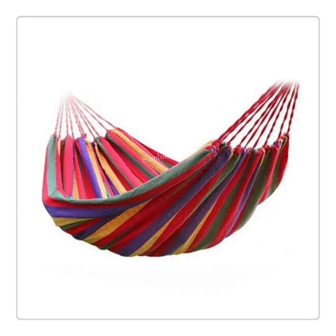 New Fashion Garden Sports Home Travel  Camping Outdoor Furniture Air Chair Hanging, Portable Cotton Fabric Hammock 190 x 80cm - Eloy Royal