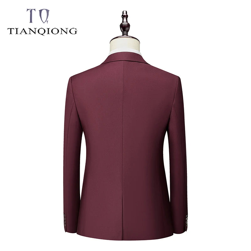 Men Suit 2024 Spring and Autumn High Quality Custom Business Suit Three-piece Slim Large Size Multi-color Suit Two-button Suit