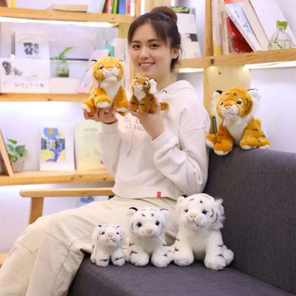 1pc 12cm Mini Sitting Tiger Plush Toys for Children Kids Cute Staffed Animal Doll Kids Creative Gift Home Decor Christmas Gift