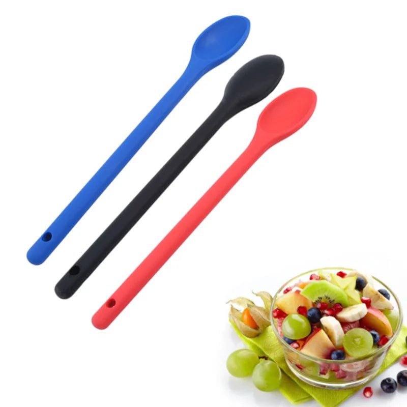 Kitchen Silicone Spoon Large Long Handle Cooking Baking Heatproof  Spoon  Food Grade Silicone Cooking Utensils Kitchenware - Eloy Royal