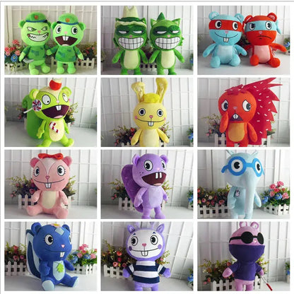 Happy Tree Friends Plush Dolls Nutty Flippy Handy Petunia Flaky Lifty Shifty Sniffles Giggles HTF Figure Toys 40cm Pillow - Eloy Royal