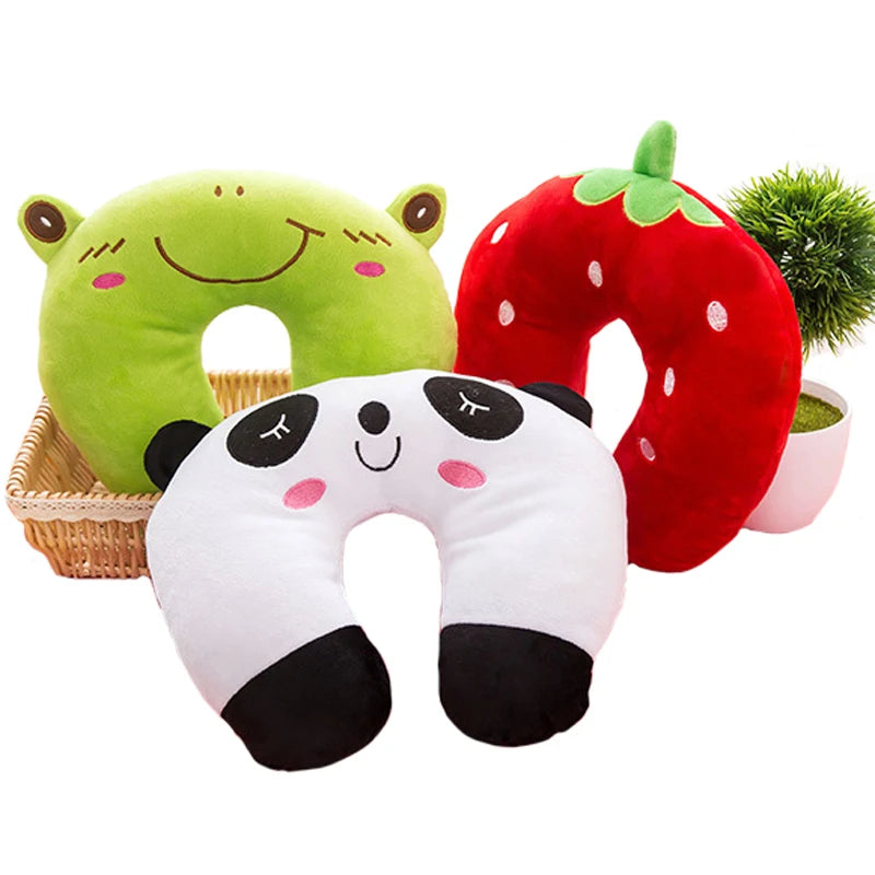 Baby Pillow Multi-Animals Design Plush Super Soft Kids Headrest   Neck Protector Travel Toys for 0-4 Years YYT101 - Eloy Royal