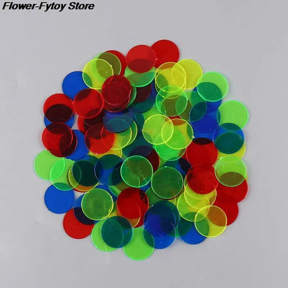 New 100pcs Montessori Education Math Toys Learning Resources Color Bingo Chip Supply - Eloy Royal