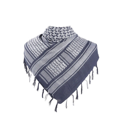 Military Arab Keffiyeh Shemagh Scarf Cotton Winter Shawl Neck Warmer Cover Head Wrap Windproof Tactical Camping Scarf Men Women - Eloy Royal