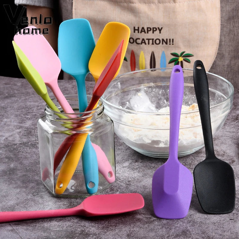 Kitchen Silicone Cream Butter Cake Spatula Mixing Batter Pastry Scraper Brush Butter Mixer Cake Brushes Baking Tool Kitchenware - Eloy Royal