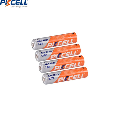 4PC PKCELL AAA Battery 900mWh 1.6V Ni-Zn AAA Rechargeable Batteries For Flashlight toys With 1Pcs Battery Box for AA AAA Battery - Eloy Royal