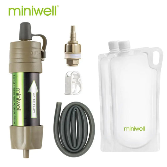 Miniwell L630 Portable Outdoor Water Filter Survival Kit with Bag for Camping ,Hiking & Travelling - Eloy Royal