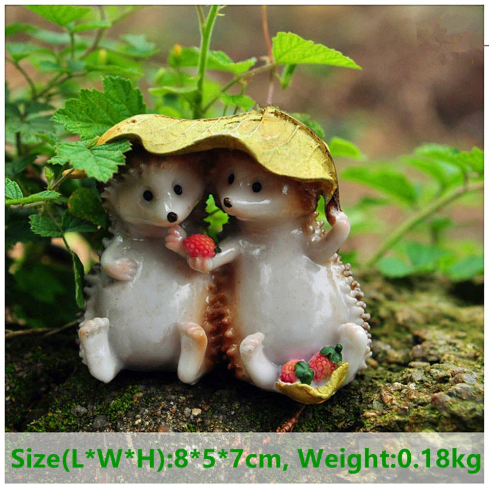 Creative Simulated Hedgehog Models Cute Animal Figurine Children Kids Toys Mini Fairy Garden Gnome Moss Decoration Home Decor - Eloy Royal