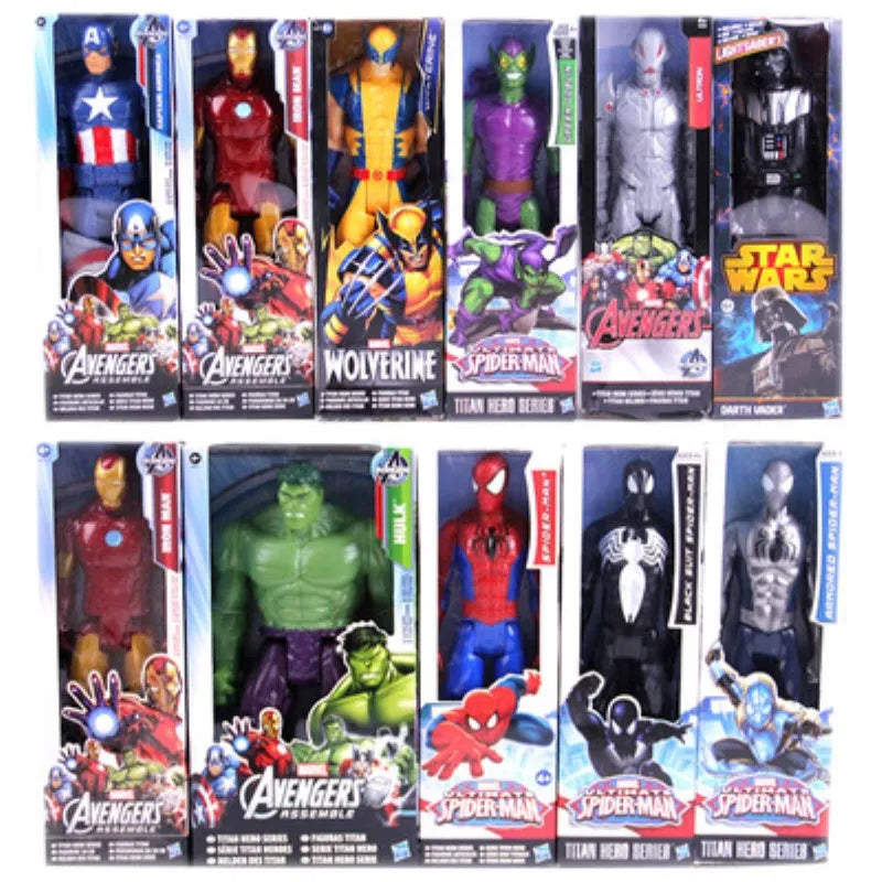 30cm Marvel Avengers Endgame Thanos Spider Hulk Iron Man Captain America Thor Wolverine Venom Action Figure Toys Doll for Kid - Eloy Royal