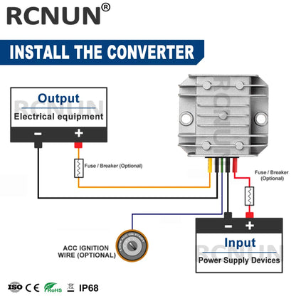 RCNUN 12V 24V to 5V 6V 10A Step Down DC DC Converter Regulator 12 Volt to 5 Volt 50W Buck Power Supply for Cars Toys - Eloy Royal