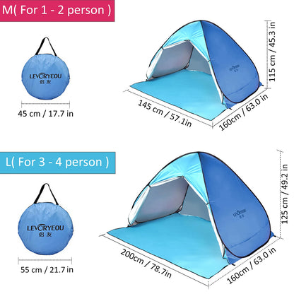 Automatic Camping Tent Ship From RU Beach Tent 2 Persons Tent Instant Pop Up Open Anti UV Awning Tents Outdoor Sunshelter - Eloy Royal