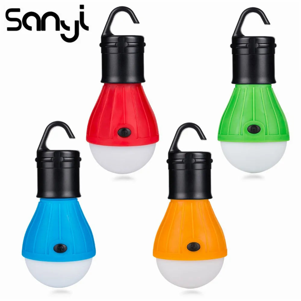 Mini Portable Lighting Lantern Tent Light LED Bulb Emergency Lamp Waterproof Hanging Hook Flashlight Camping Light Use 3*AAA - Eloy Royal