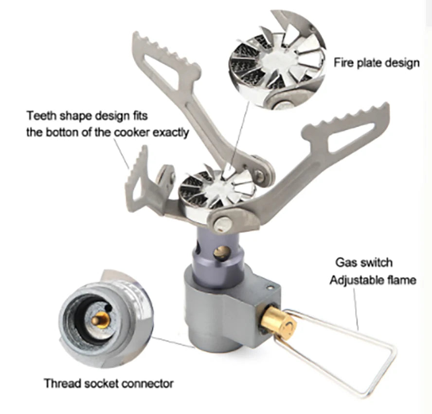 BRS Stove BRS-3000T Titanium Super Light And Flowing Outdoor Camping Gas Stove Mini Pocket 25g - Eloy Royal