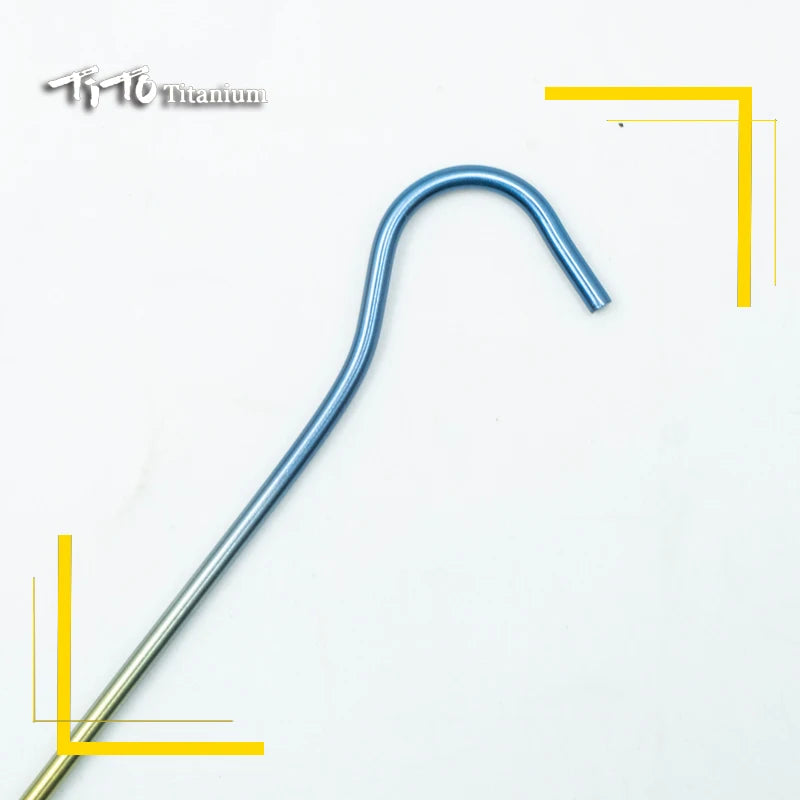 TiTo Titanium tent stake 8pc/12pcs 3.0mm Colorful Titanium alloy Outdoor Camping Titanium tent peg bend head titanium tent nail - Eloy Royal