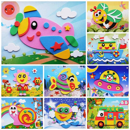 Puzzle Game 3D EVA Foam Sticker DIY Cartoon Animal Learning Education Toys For Children Kids Multi-patterns Styles Craf Gifts - Eloy Royal