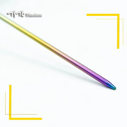 TiTo Titanium tent stake 8pc/12pcs 3.0mm Colorful Titanium alloy Outdoor Camping Titanium tent peg bend head titanium tent nail - Eloy Royal