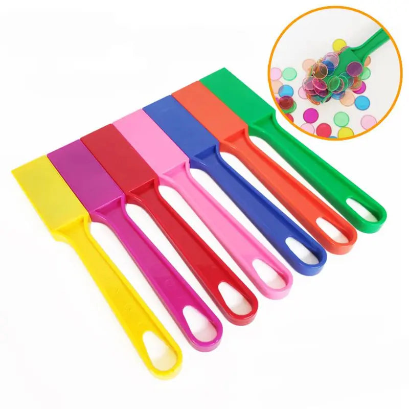 Montessori Learning Toys Magnetic Stick Wand Set With Transparent Color Counting Chips With Metal Loop - Eloy Royal