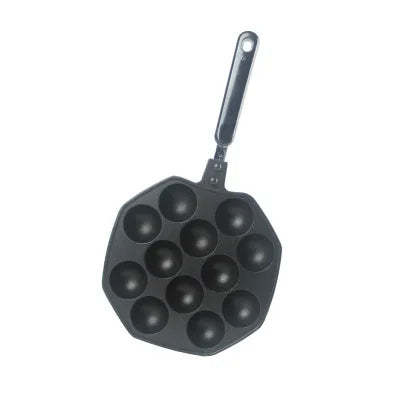 12 Cavities Aluminum Alloy Takoyaki Pan Takoyaki Maker Octopus Small Balls Baking Pan Home Cooking Tools Kitchenware Supplies - Eloy Royal