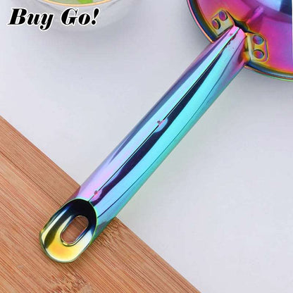 1/2PCS Multi-Purpose Stainless Steel Gold Water Scoop Spoon Long Handle Tableware Kitchenware Tool Non-stick Pan Noodle Milk Pot