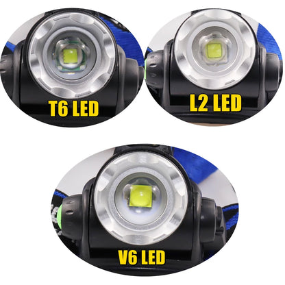 Portable zooming t6 L2 V6 Led Head lamp ZOOM Fishing headlight Camping Headlamp Hiking Flashlight  Bicycle light torch - Eloy Royal