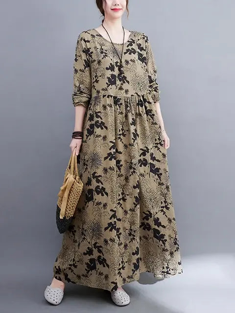 Floral Print Long Sleeve Dresses - Eloy Royal