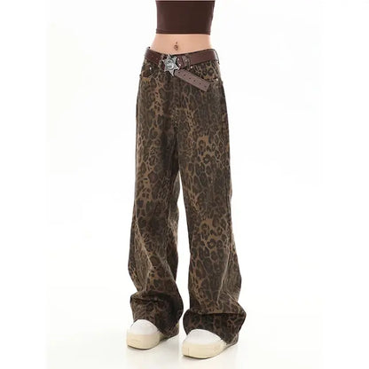 Leopard Print Wide Leg Pants For Women - Eloy Royal