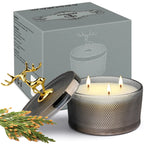 Scented Candles for Women 10.58 oz 3 Wick Natural Soy Wax Sandalwood Candle for Home Scented Aromatherapy Candle for Women Men 50 Hours Long Lasting Highly Scented Candle Valentines Day Gift n a