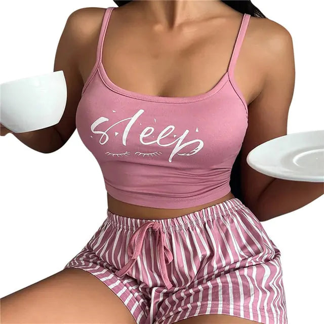 Women's Print Pajama Set: Adorable - Eloy Royal