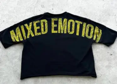 Cropped Mixed Emotion Graphic Tee - Eloy Royal