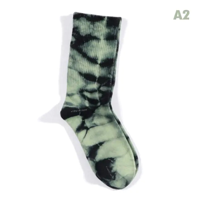 Women Tie-dye Middle Tube Socks - Eloy Royal