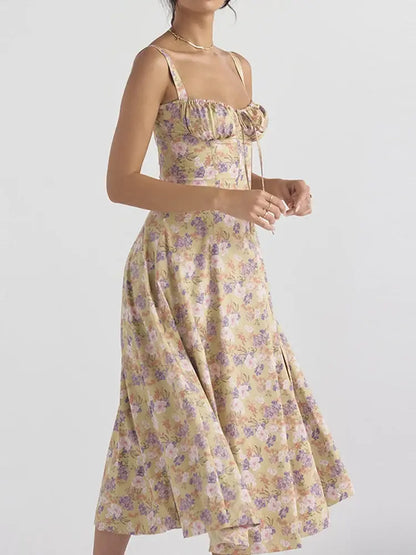 Summer Floral  A-line Dress - Eloy Royal