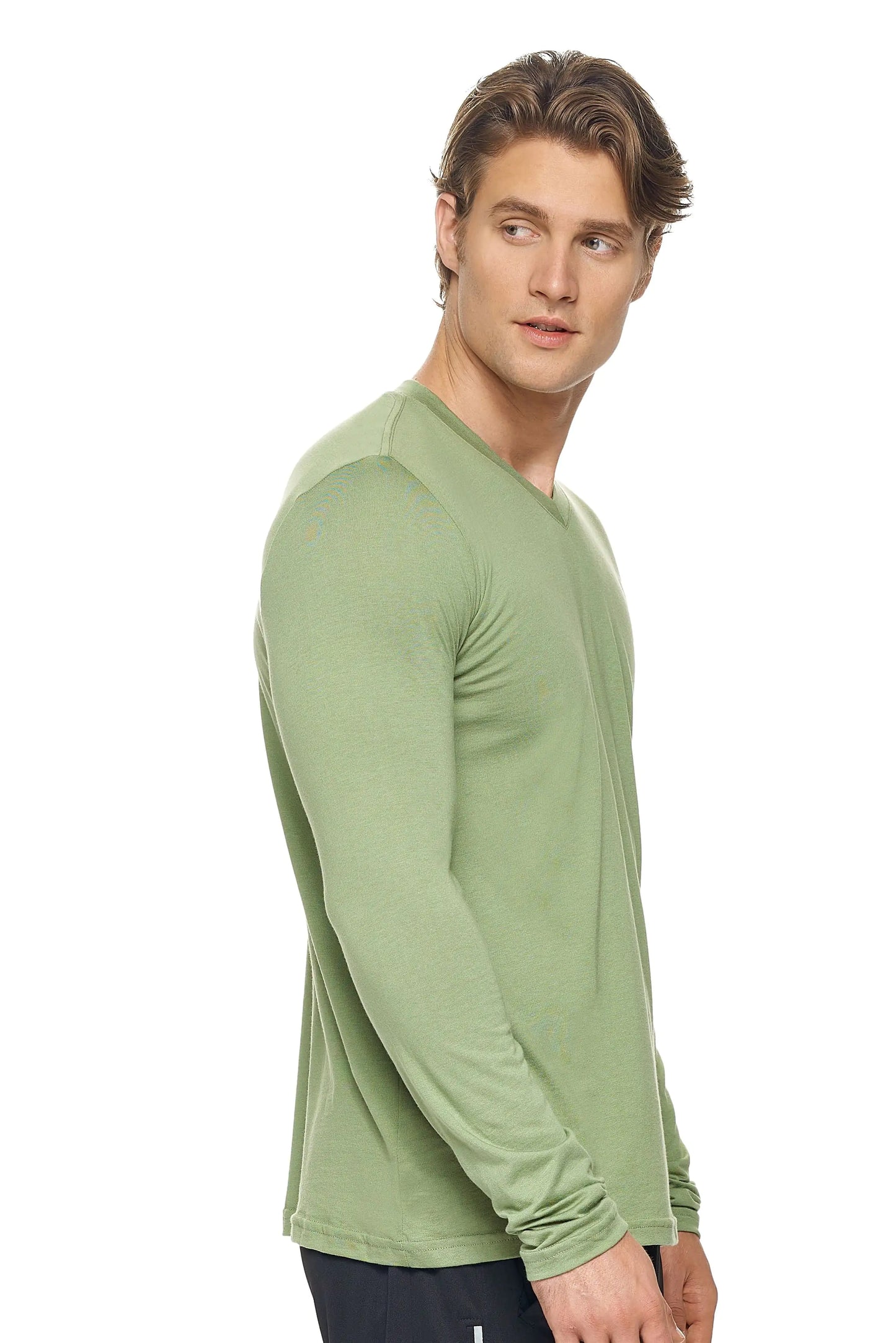 Men's MoCA™ V-Neck Long Sleeve Tee 🍃